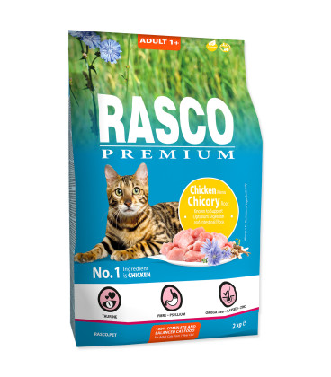 RASCO Premium Cat Kibbles Adult, Chicken, Chicori Root 2kg