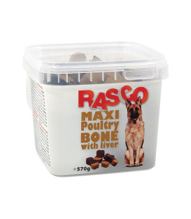 Pochoutka RASCO Dog kosti drůbeží s játry 570g