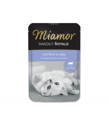 Kapsička MIAMOR Ragout Royale Kitten hovězí v želé 100g
