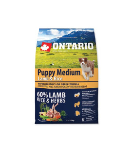 ONTARIO Puppy Medium Lamb & Rice 2,25kg