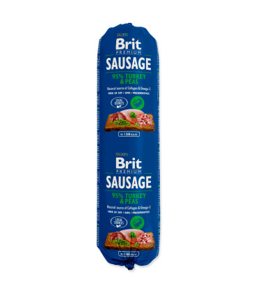 Salám BRIT Premium Sausage Turkey & Peas 800g