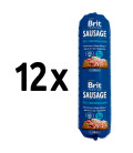 12x salám BRIT Premium Sausage Chicken & Lamb 800g