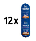 12x salám BRIT Premium Sausage Chicken & Rabbit 800g